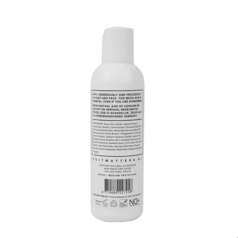 SUN 20 perfume-free - 100ml | SUIT Matters