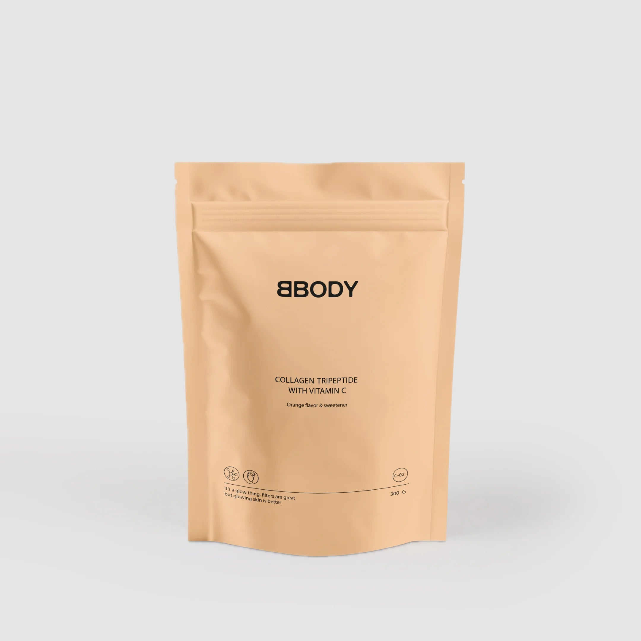 BBody – 96% Tripeptide Vis Collageen + Vitamine C – 300 g poeder
