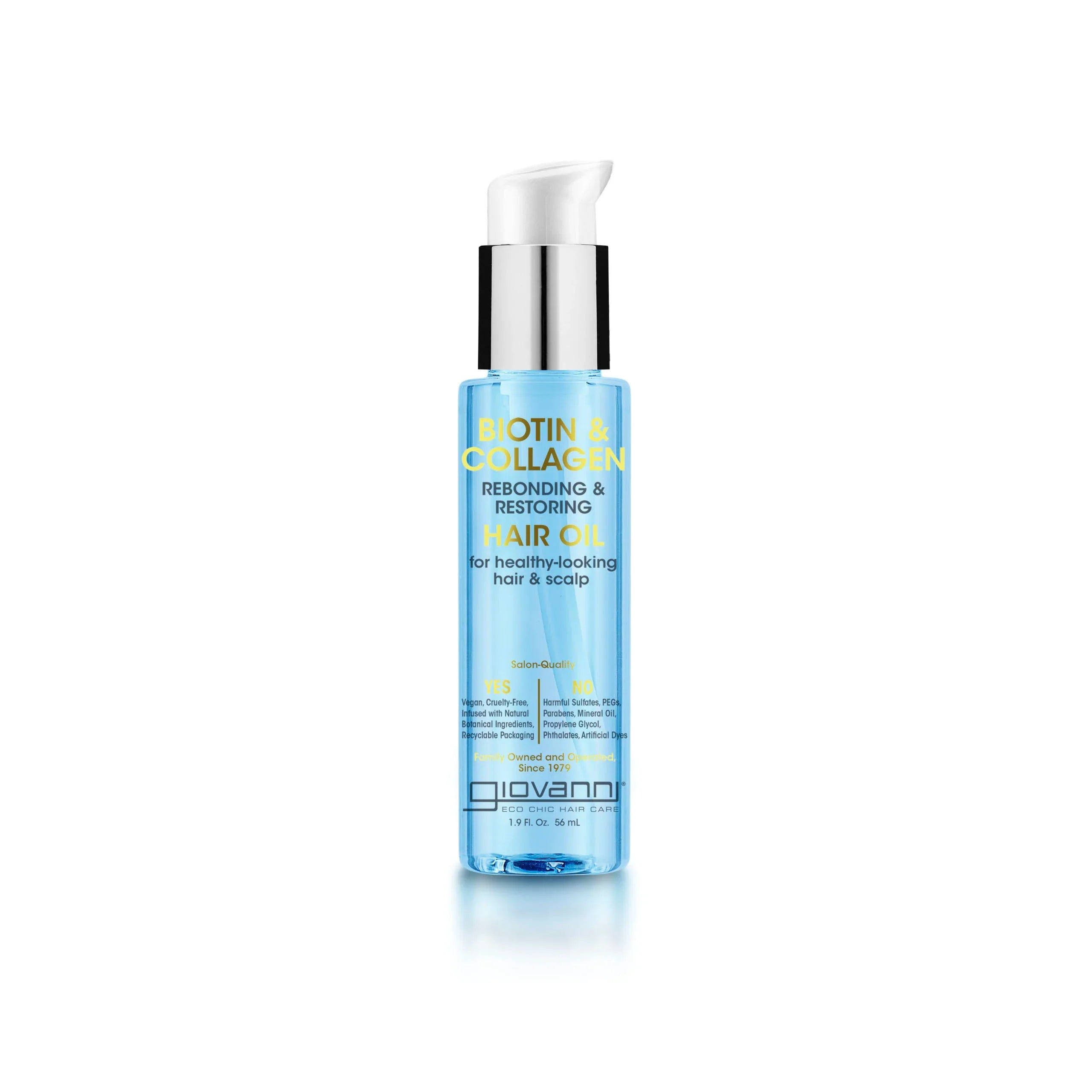 Rebonding &amp; Restoring hair oil - Giovanni Cosmetics - Biotin &amp; Collagen - 56ml