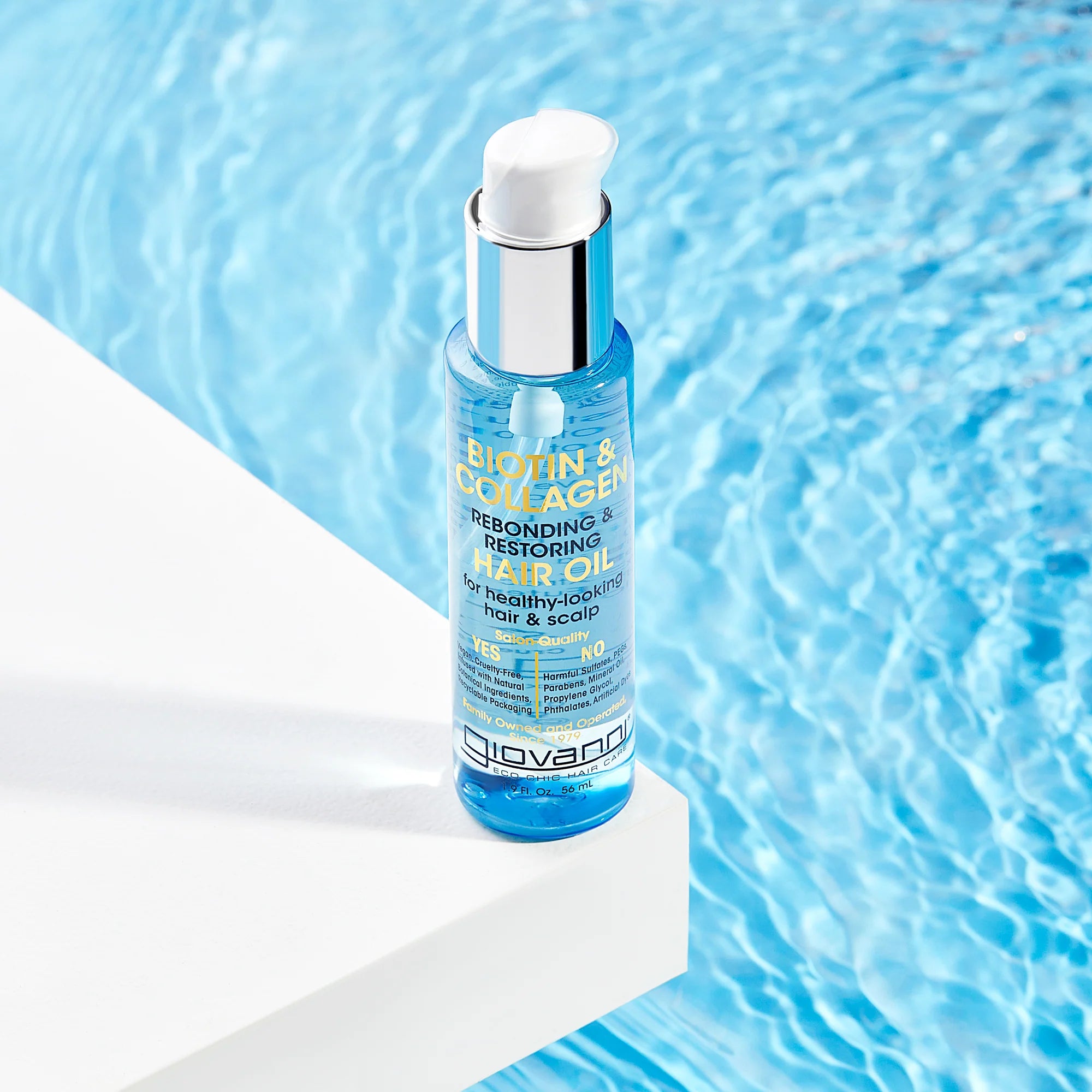 Rebonding &amp; Restoring hair oil - Giovanni Cosmetics - Biotin &amp; Collagen - 56ml