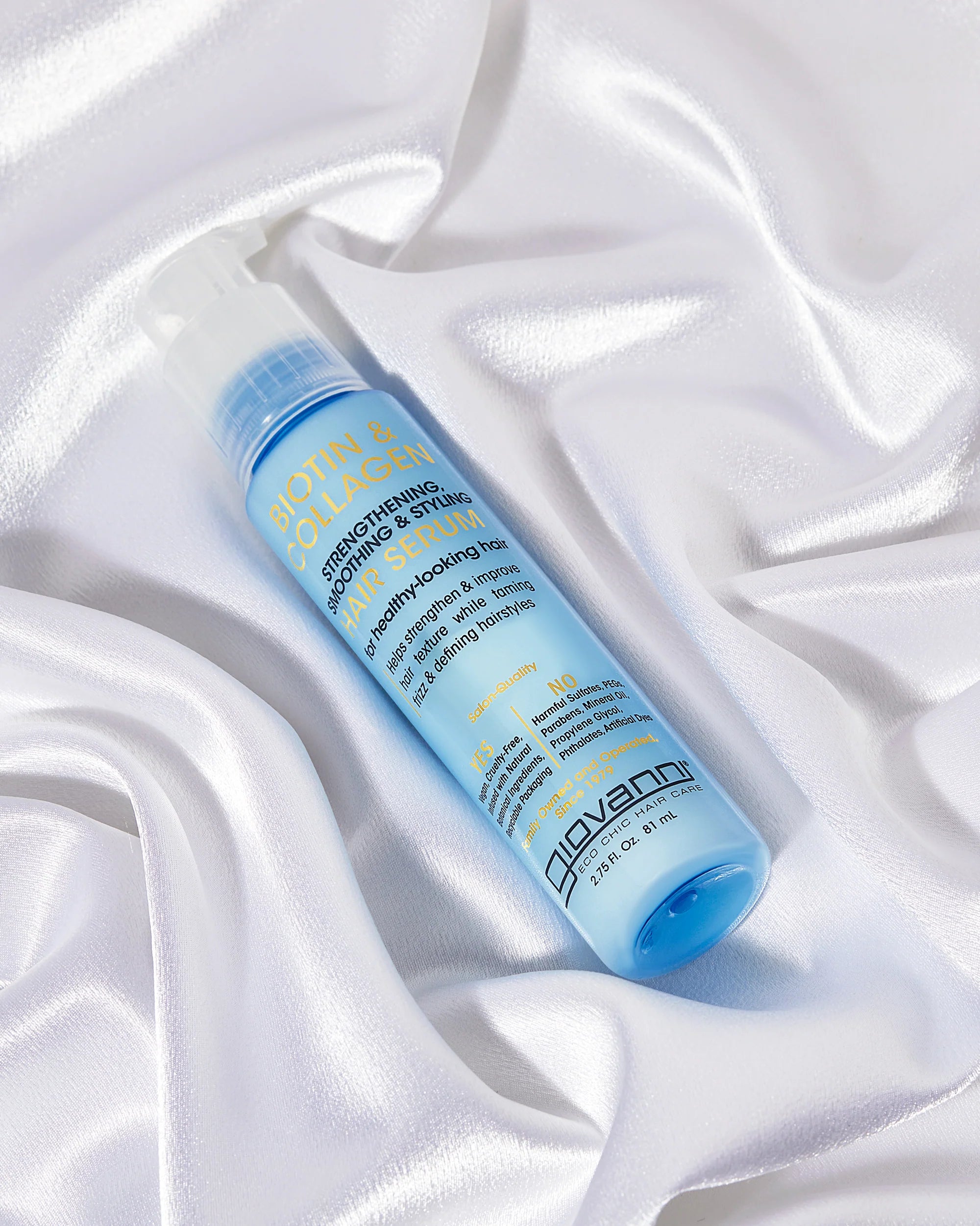 Smoothing &amp; Styling Hair Serum, Biotin &amp; Collagen Strengthening - Giovanni Cosmetics - 81ml