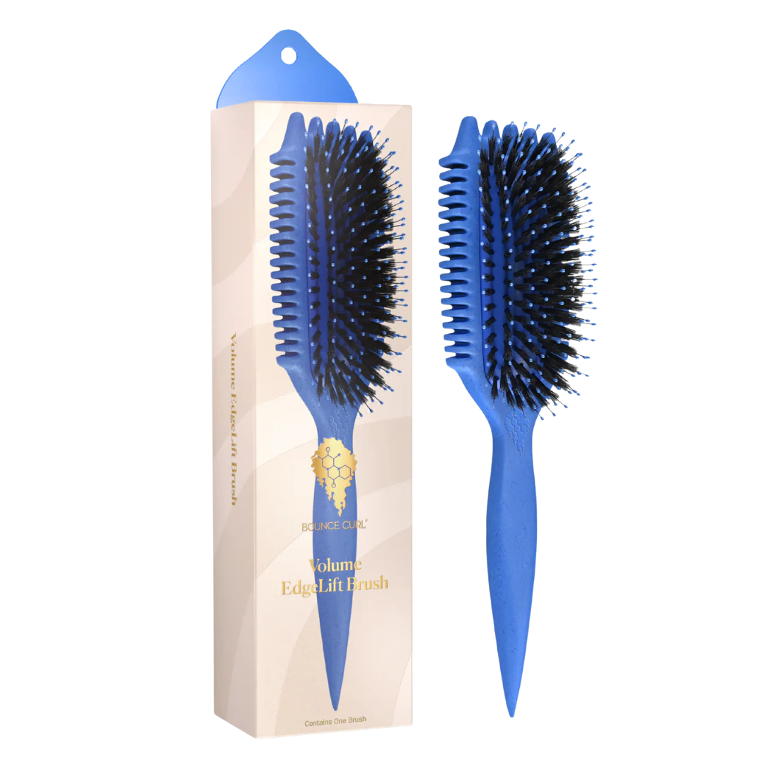 Bounce Curl Volume EdgeLift Brush in blauw, haarborstel voor volume en styling, inclusief verpakking