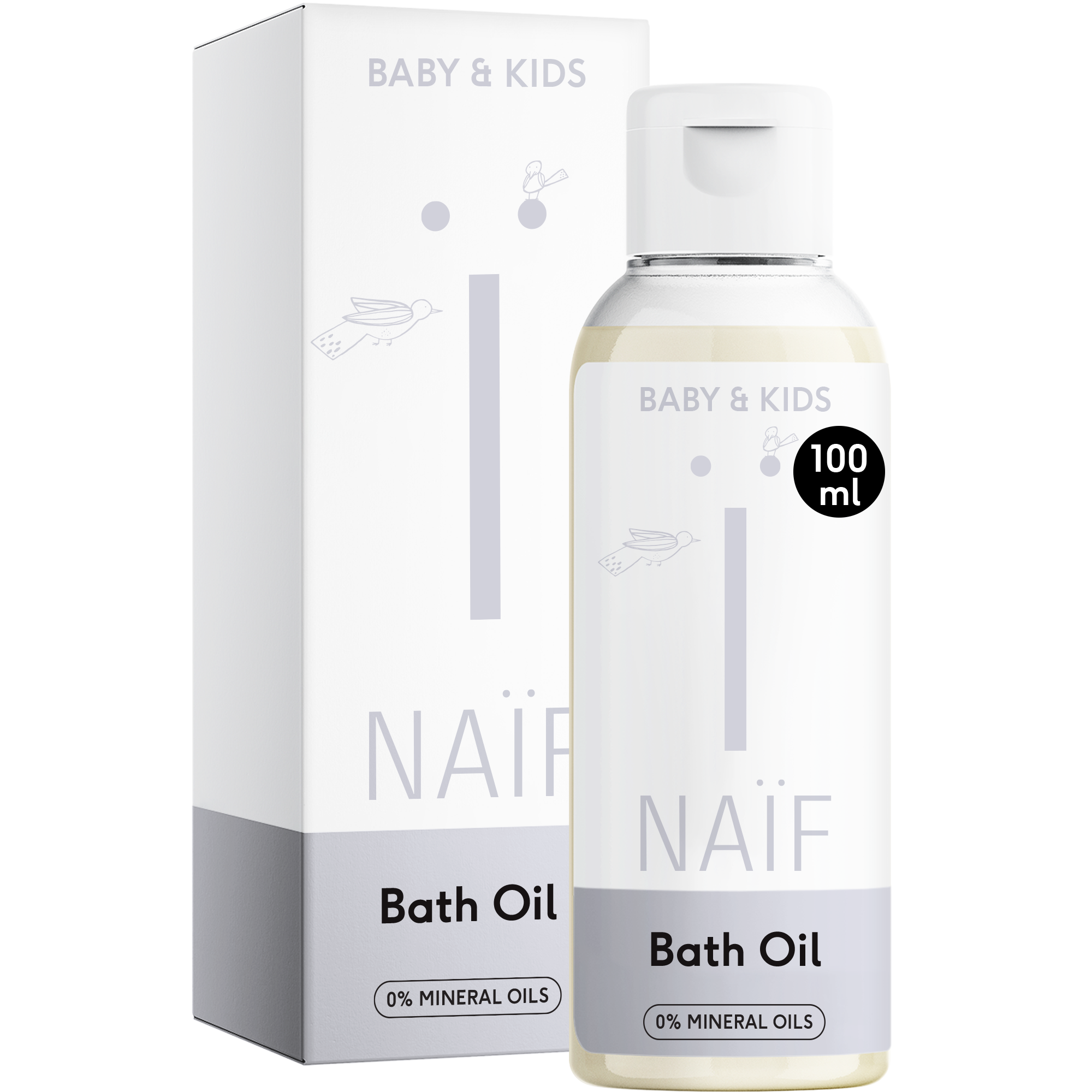 Naïf - Milky badolie voor baby's en kids